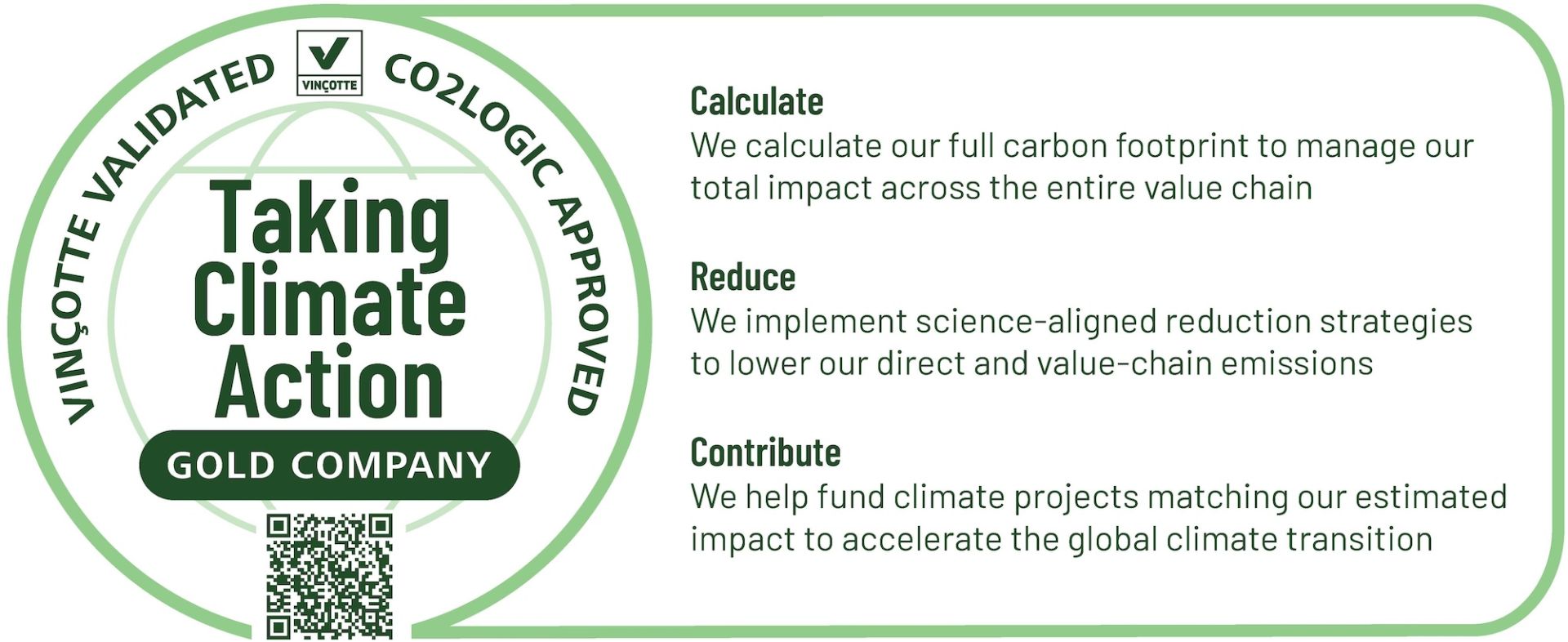 The 'Gold ' Taking Climate Action Label from CO2Logic